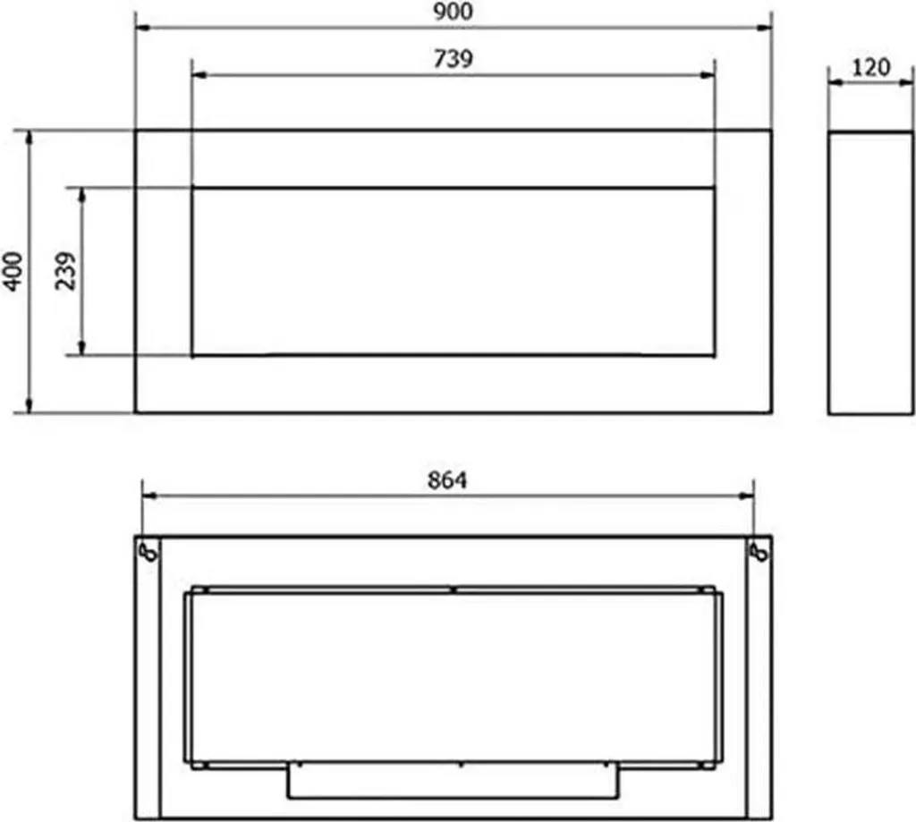Cheminée bioéthanol Zagreb 0.75L - Grand format 90cm Finition Blanche - 3
