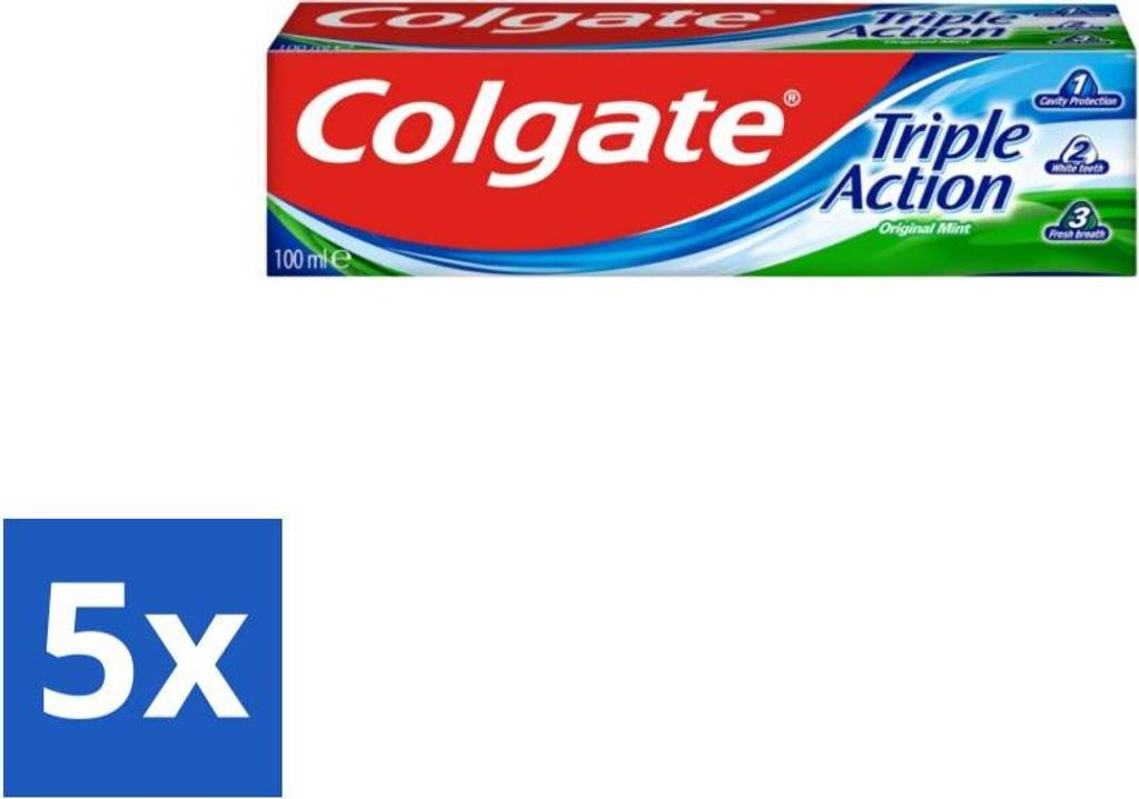 Colgate Zahnpasta Triple Action 100 ml - Vorteilspack - 5 Produktbild 