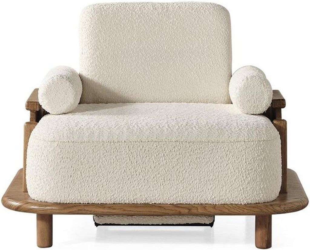 Wohnzimmer Sessel Weißer Einrichtung Modern Design Polstermöbel Textil