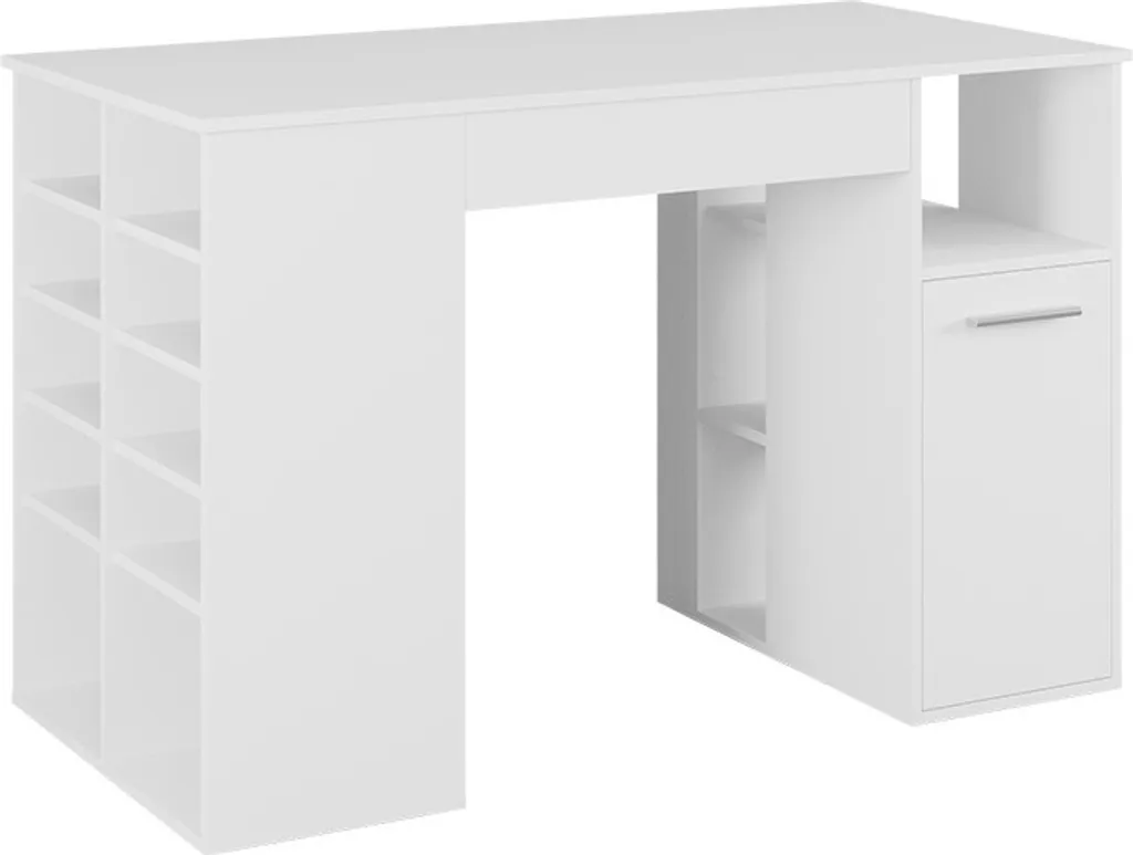 Bureau Blanc Victoria Vicco 135x68cm avec Surface Anti-rayures Durable