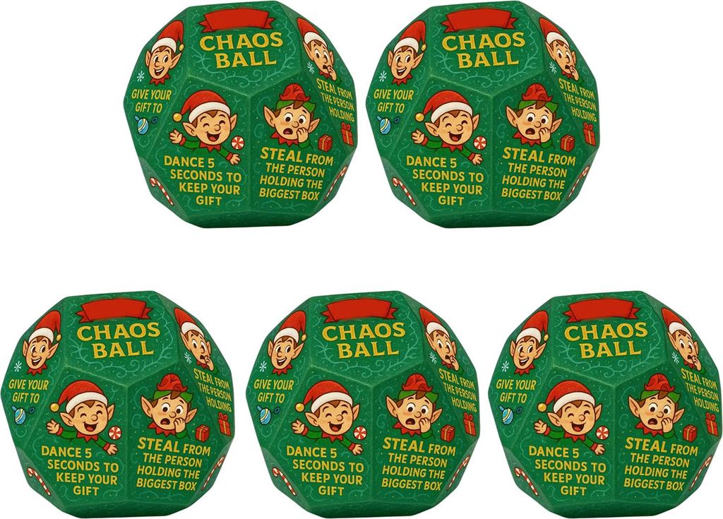 Urkomisches Tauschspiel für Partys: Würfelspiel mit Geschenken für die ganze Familie – 12 verschiedene Spielseiten – ideal als Weihnachtsges...