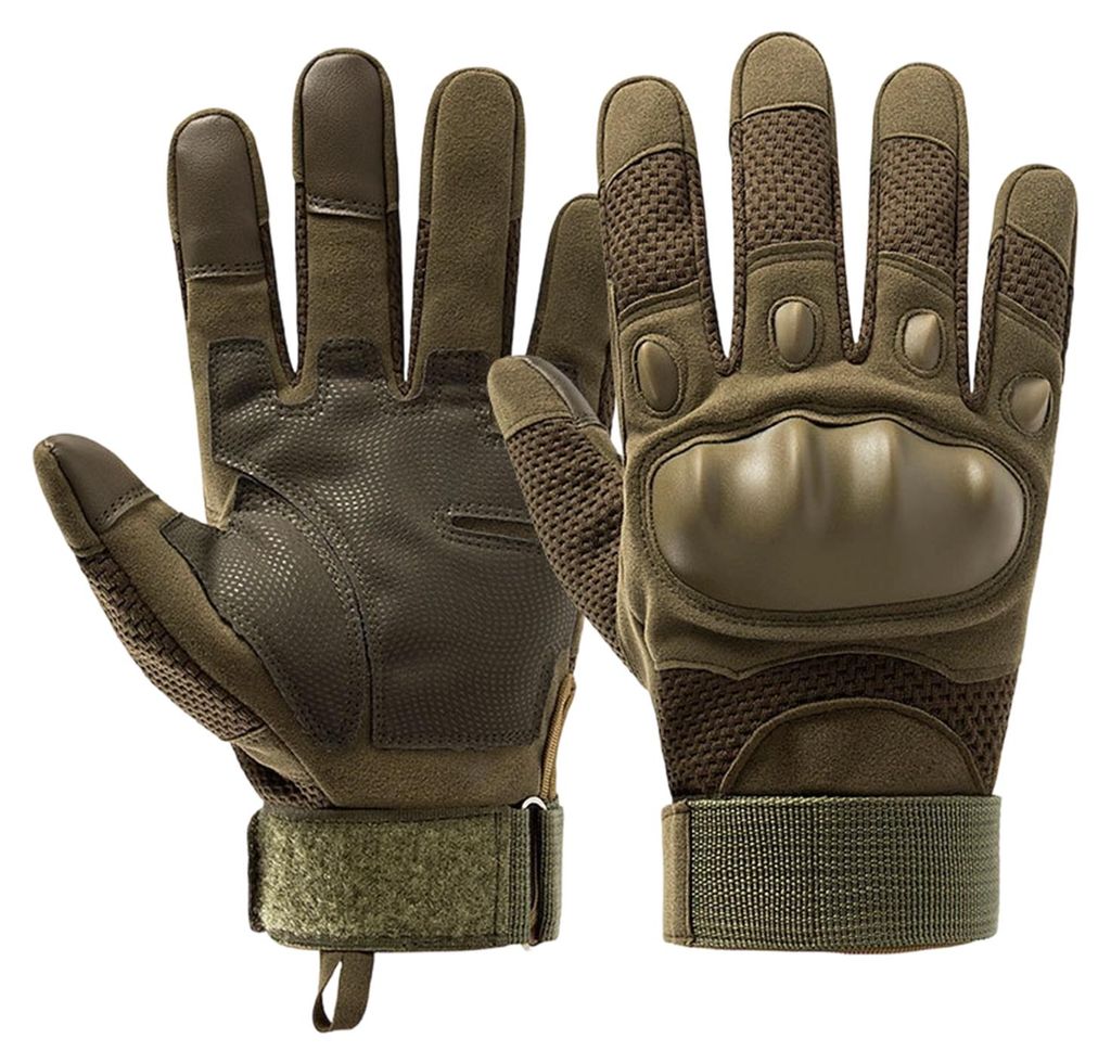 1 Paar Outdoor-Handschuhe, Touchscreen-kompatibel, Vollfingerhandschuhe mit weichem Knöchelschutz, rutschfestem Griff, Motorradhandschuhe