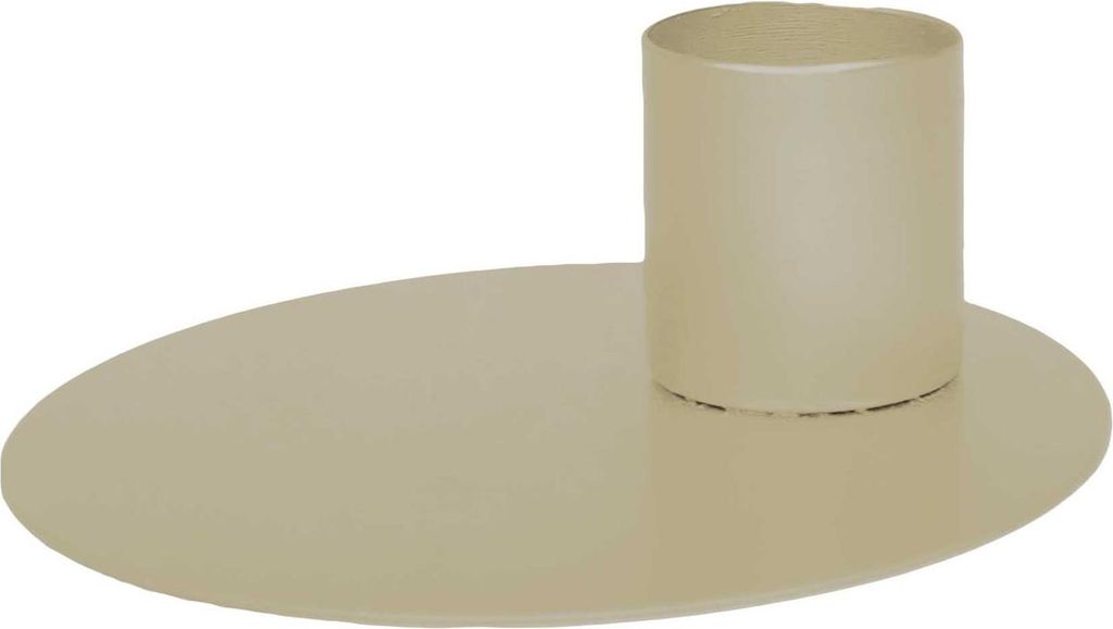 INNA-GLAS Metall Kerzenleuchter Terence für Stabkerzen ca. Ø3,5cm, Schlamm, 4,5cm, Ø12,5cm - Kerzen Tischleuchter