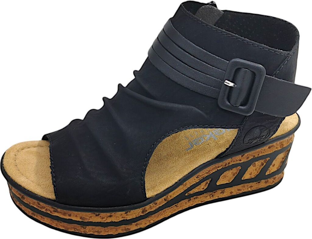 Rieker Damen Keilsandalette schwarz Produktbild 51
