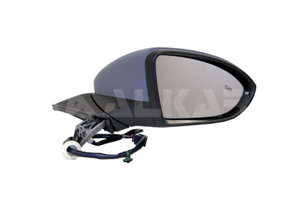 ALKAR 6152138 Außenspiegel Seitenspiegel Rechts für VW Golf VII Schrägheck (5G1, BQ1, BE1, BE2) Beheizt mit Memory Konvex Grundiert Elektrisch