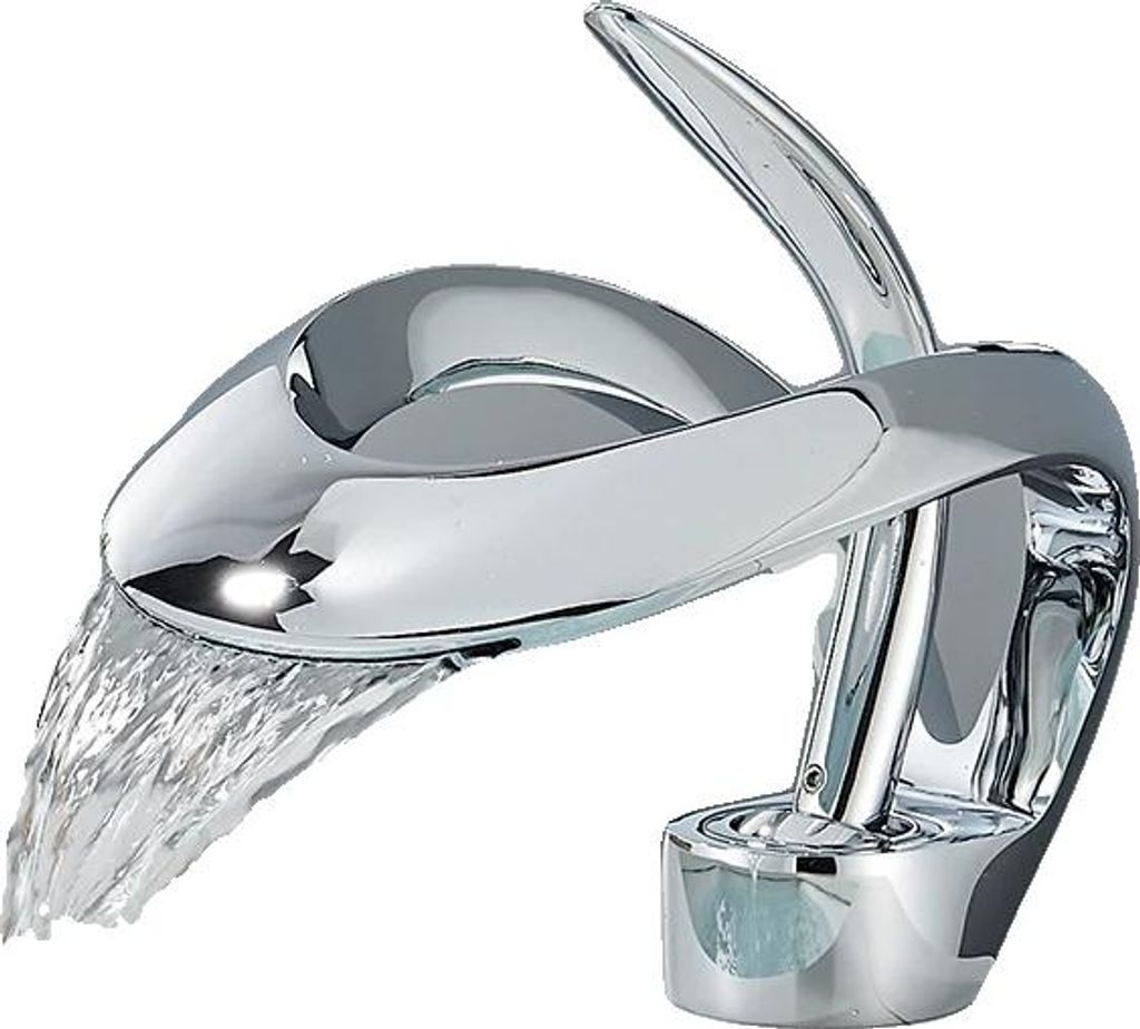 Waschtischarmatur, Edelstahl, zeitgenössisches Design, Chrom
