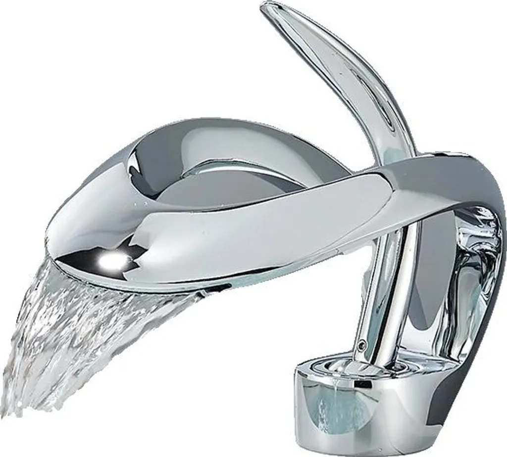 Rubinetto per lavabo, acciaio inox, design contemporaneo, cromo