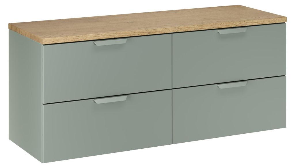 Ensemble de salle de bain de 120 cm, vert, avec plan vasque Image du produit 