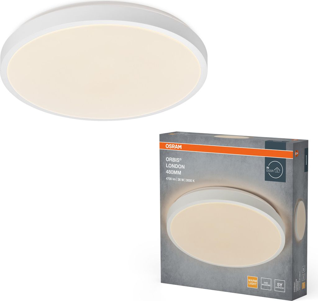 OSRAM ORBIS LONDON Plafonnier LED 480mm, blanc, 36W, Image du produit 