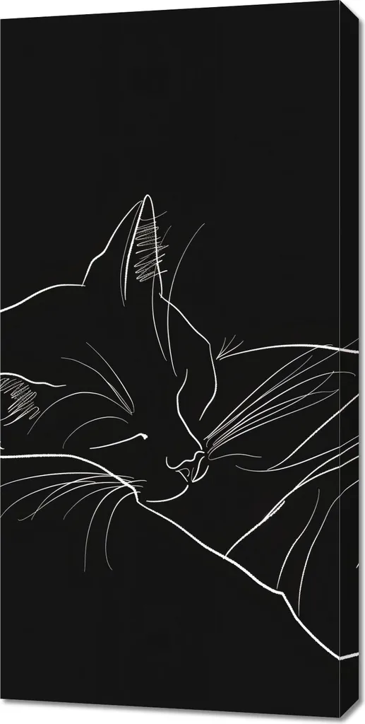 Image 50 x 100 cm Calme nocturne - Tableau déco murale paysage de nuit
