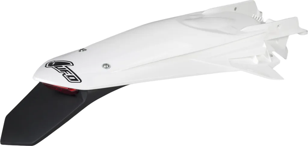 Garde-boue arrière UFO blanc avec éclairage LED haute visibilité pour KTM