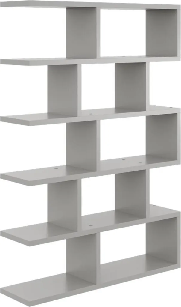 Étagère murale grise 70x100 cm bibliothèque suspendue design moderne