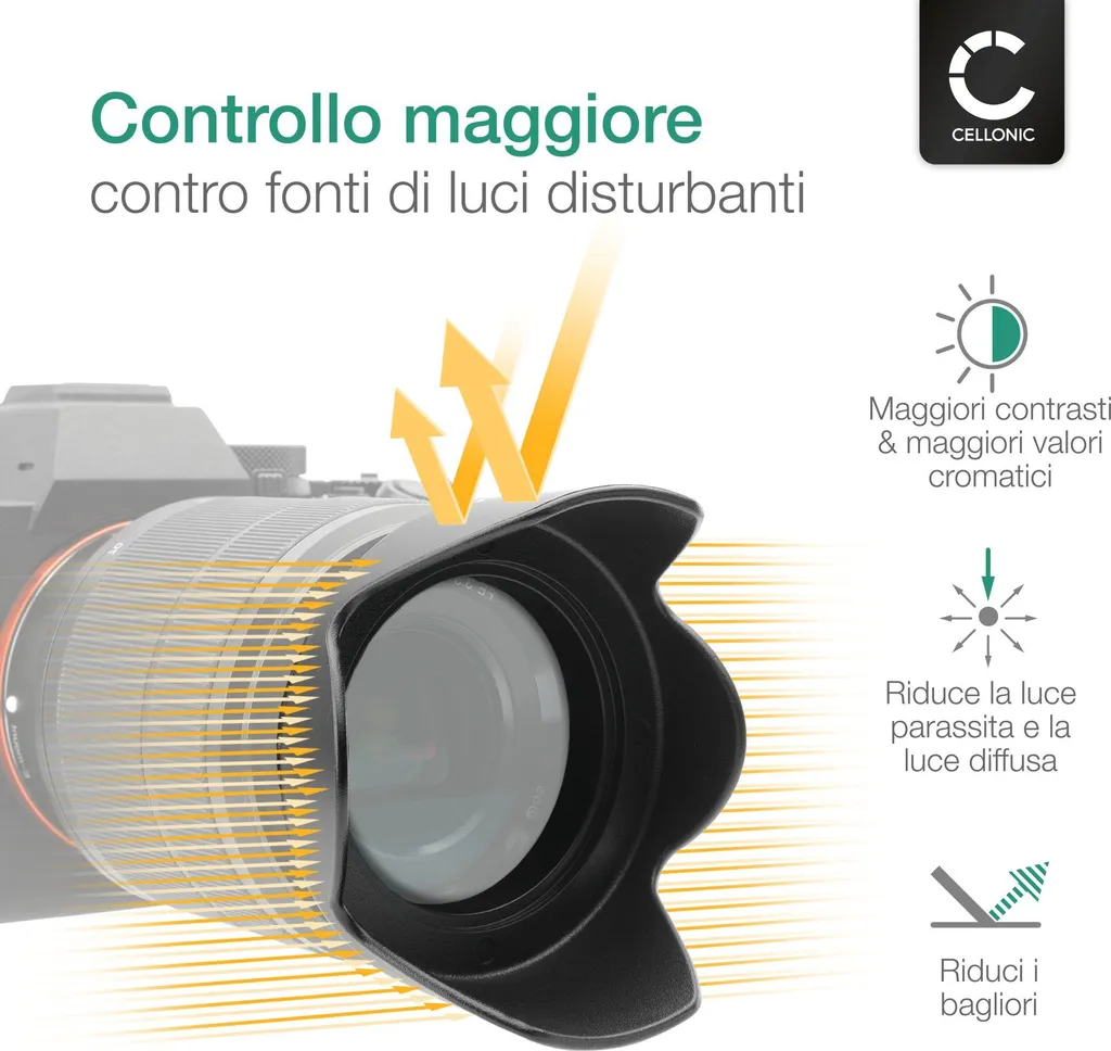 PATIKIL Paraluce Obiettivo Fotocamera 58mm 2pz Paraluce Gomma Pieghevole Protettore Anti-Riflesso ostacolare Eccesso Luce Solare per Ridurre Flare Migliora Fotografia Video Nero