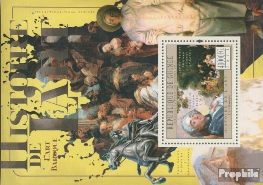 Briefmarken Guinea 2011 Mi Block 2019 (kompl. Ausgabe) postfrisch Barocke Kunst