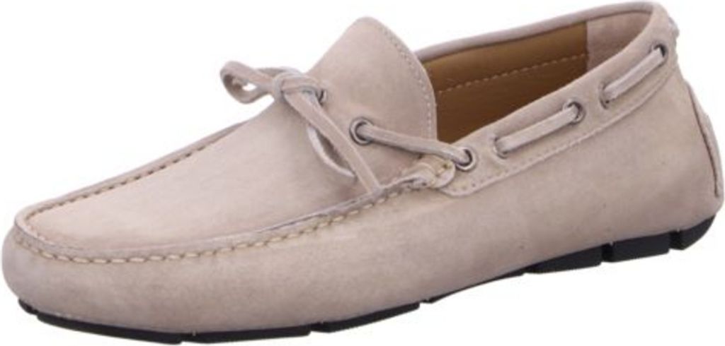 Herren Slipper Mokassins aus Nubukleder Grau Größe 45