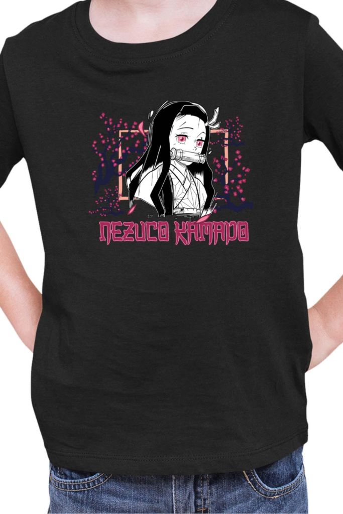 Kinder T-Shirt Japan Manga Anime Comics Animation Demon Anime Slayer 15, 5-6 Jahr - 116 / Schwarz