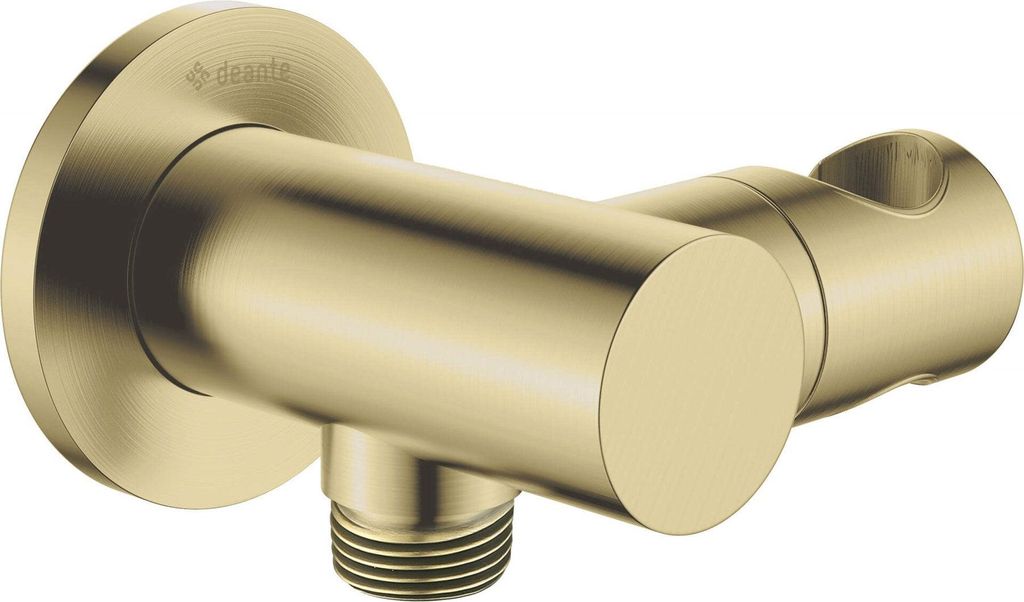 Round angled connector with handset holder