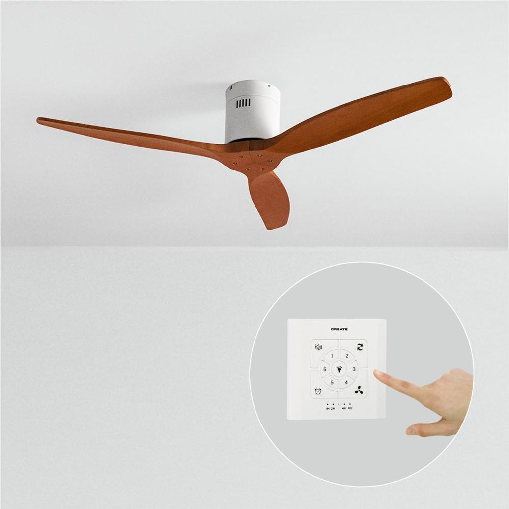 WIND CALM NATURAL WOOD - Leiser Deckenventilator 40W 100% Holz