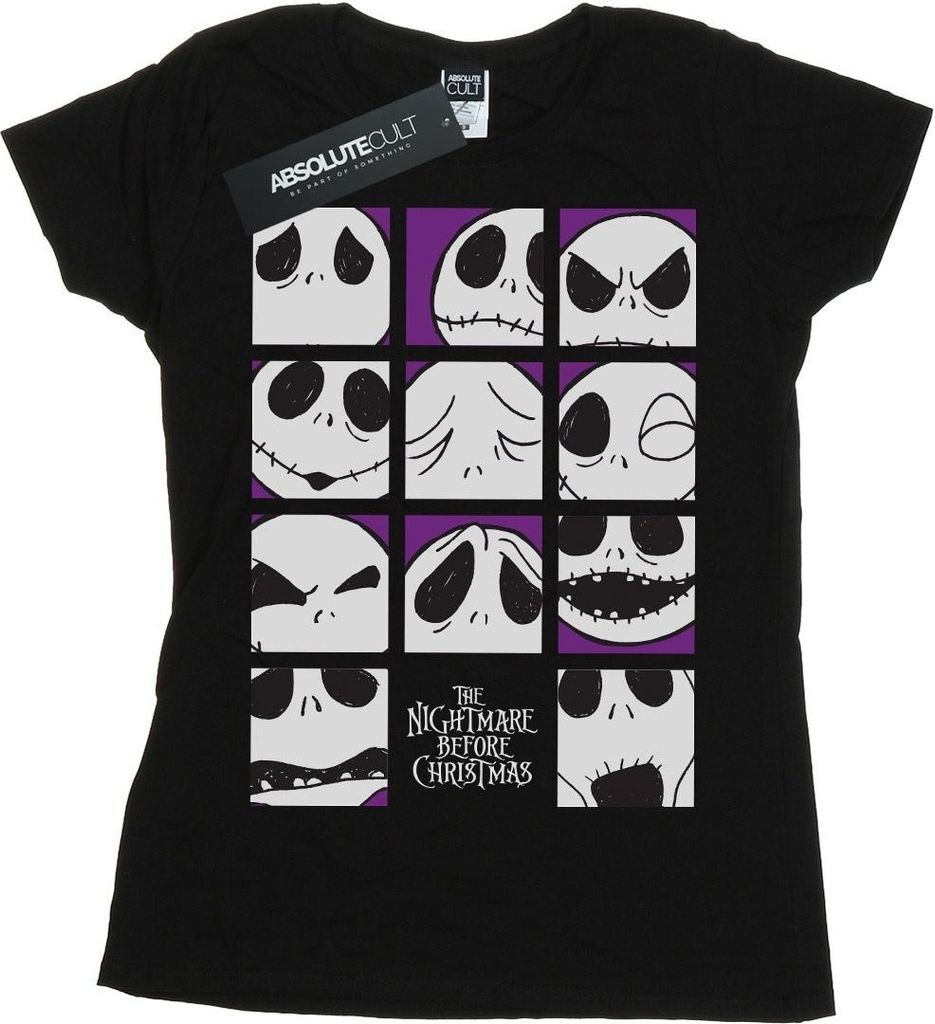 Disney - "Nightmare Before Christmas Many Faces Of Jack" T-Shirt für Damen BI35593 (L) (Schwarz)