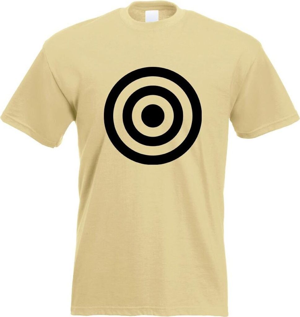 Kiwistar - T-Shirt - Khaki - Bullseye Zielscheibe RAF Herren Funshirt Bedruckt Design Sprüche Spruch Motive - mit Motiv Bedruckt - Funshirt Design...