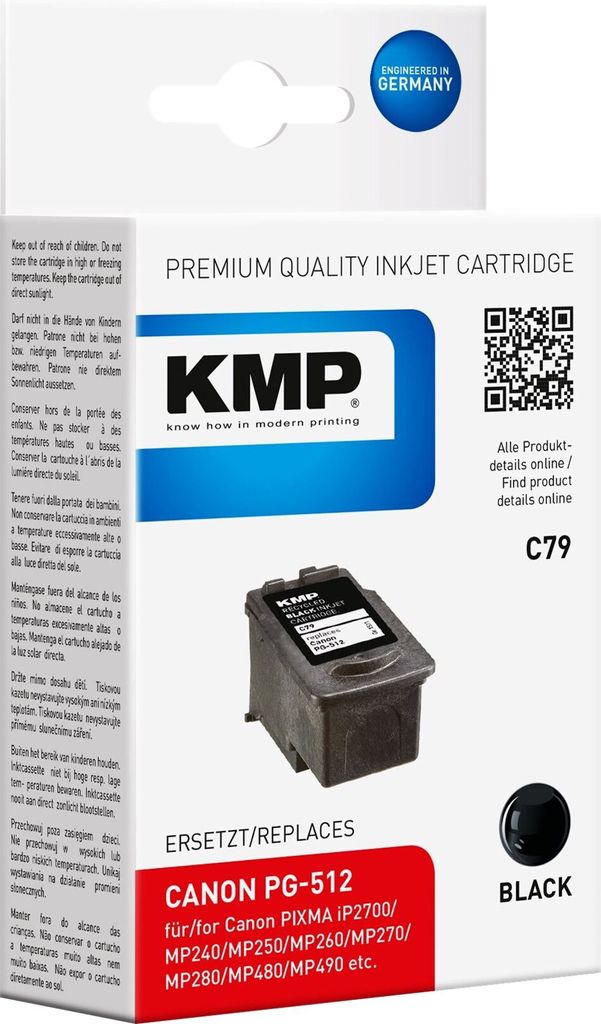 KMP C79 - 15 ml - černá - kompatibilní - inkoustová nádržka Obrázek produktu 