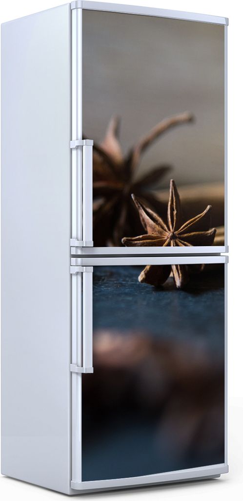 Kühlschrankdekoration 70x180 cm Aufkleber auf dem Kühlschrank - Gewürze Gemüse