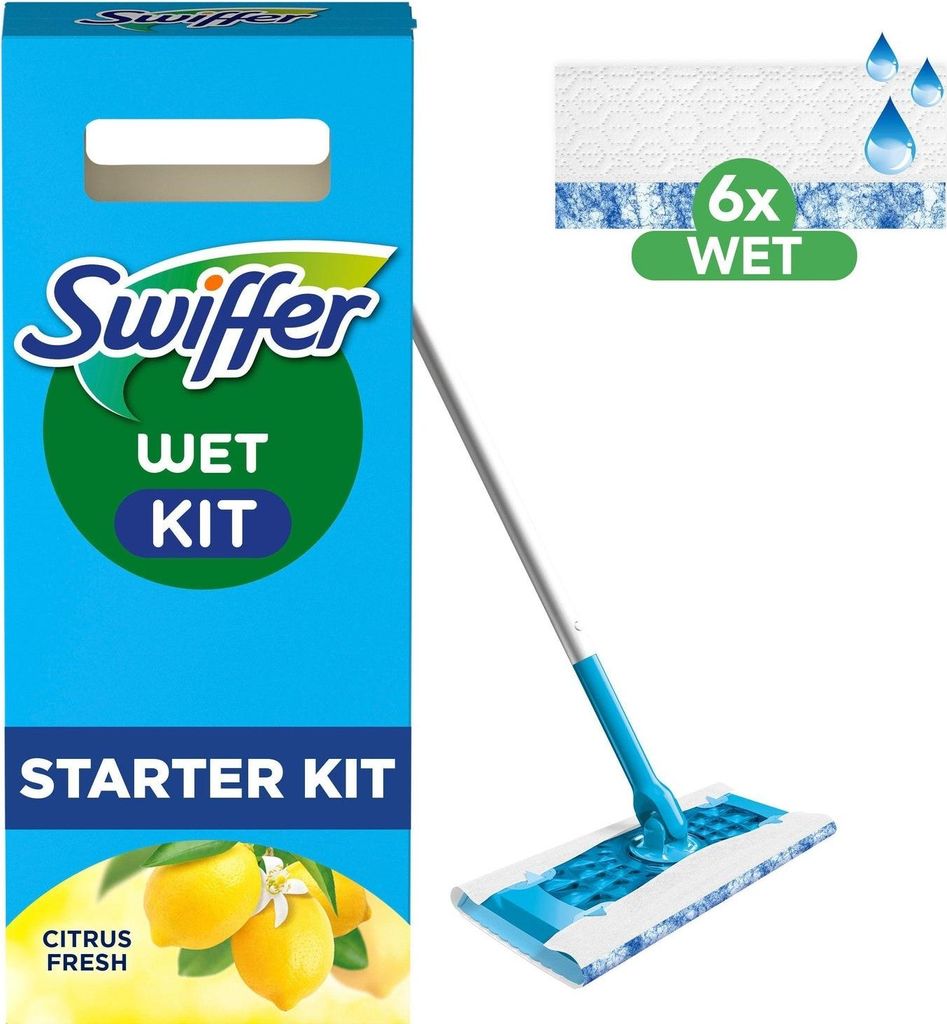 Swiffer Bodenwischer Reinigung Haushalt Wet Mop Starter Set Produktbild 