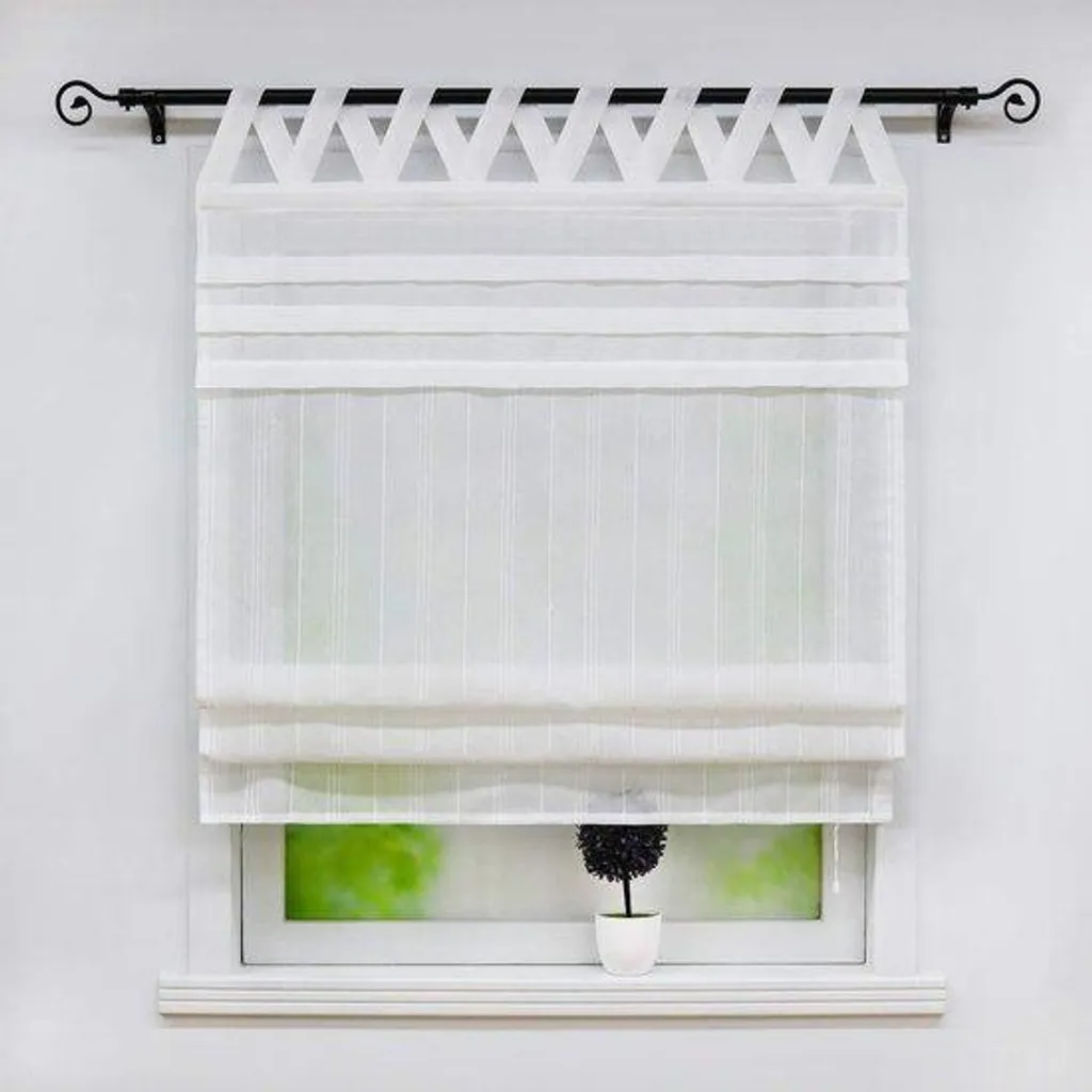 Store enrouleur blanc 140x140 cm contre le vis-à-vis aspect coton pur