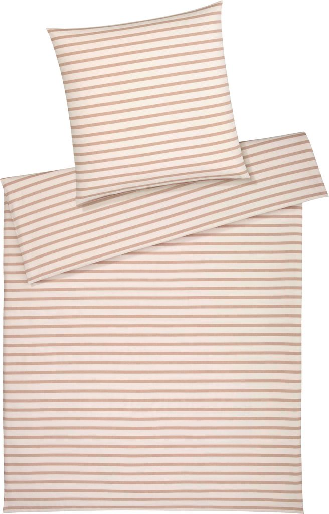 elegante Soft-Flanell-Bettwäsche-Garnitur Inverness Farbe Ziegel Größe 140x220+70x90