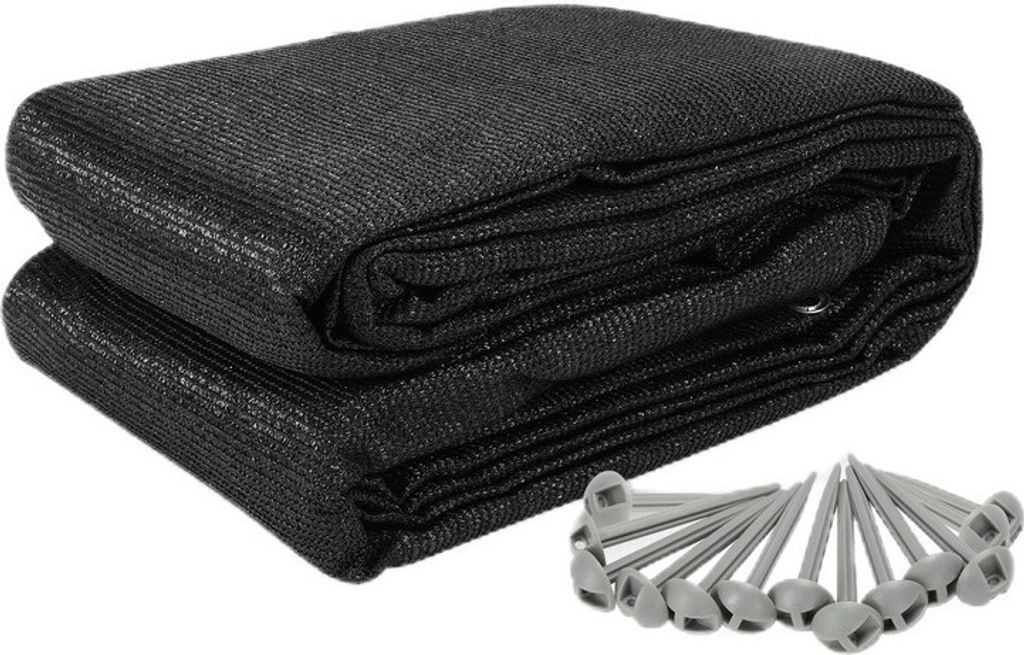 Clanmacy Zeltteppich 300X300cm Vorzeltteppich Campingteppich Outdoor Teppich Vorzeltboden Zeltunterlage Zeltboden für Zelt Wohnmobil Schwarz