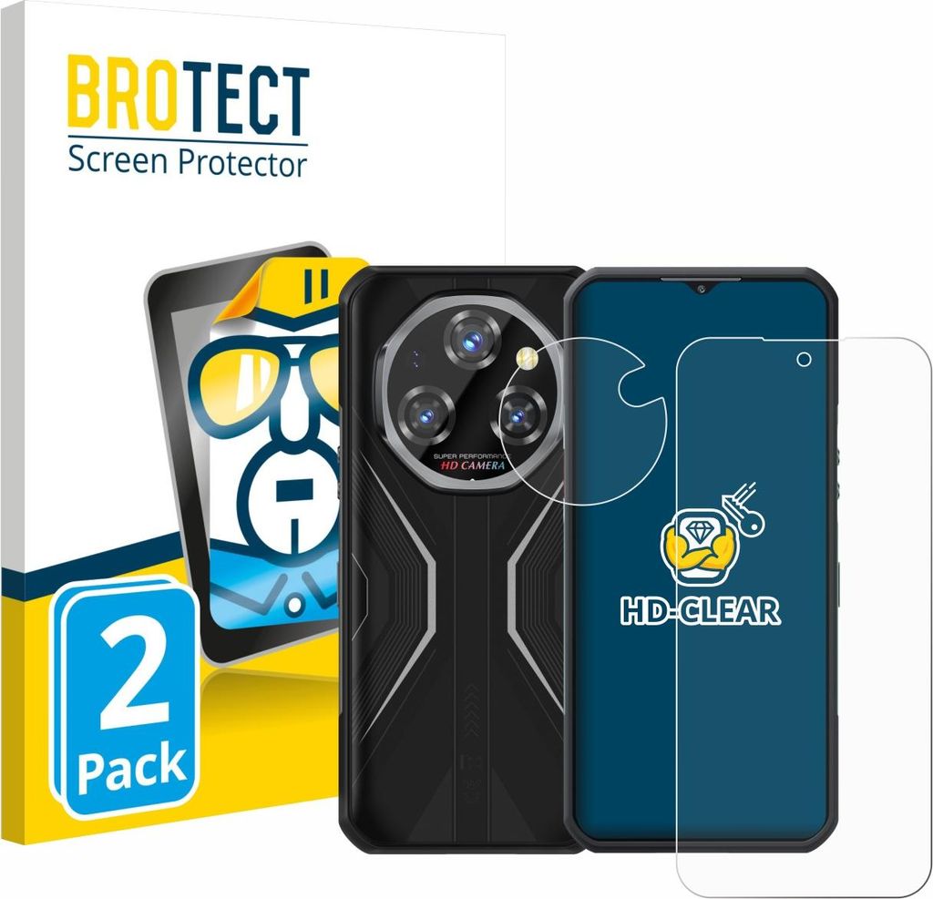 2x Für Oukitel WP55 Pro (Display+Kamera) Schutzfolie Produktbild 