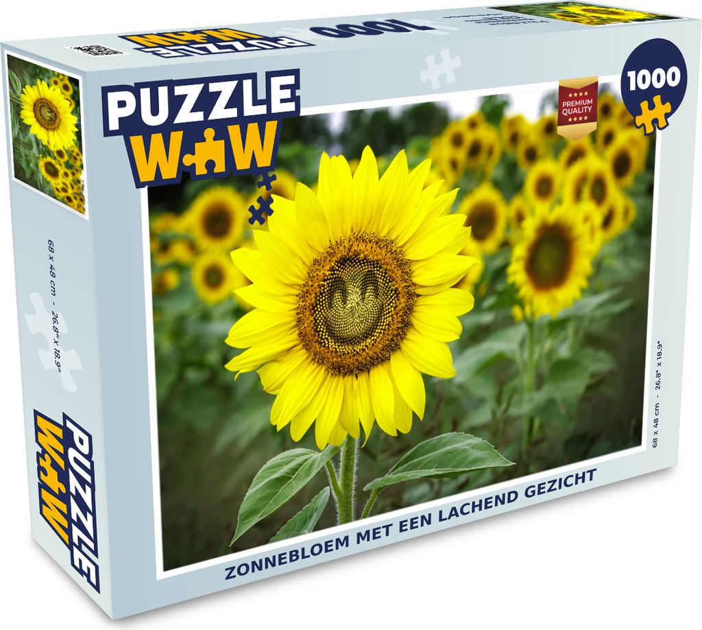 MuchoWow Puzzle 1000 Teile Blumen - Sonnenblume - Blatt - Erwachsene - Rätsel