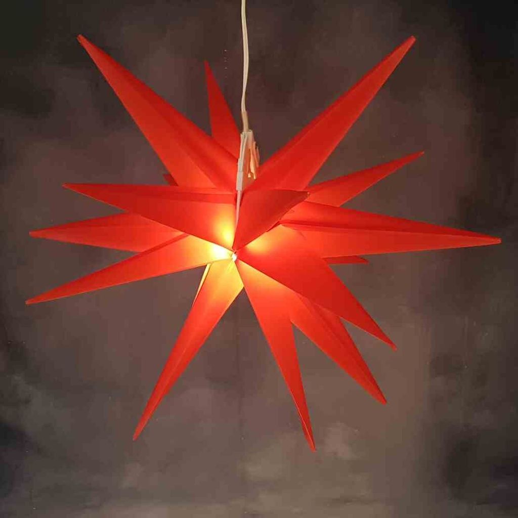 HG LED Stern Kunststoff rot Ø 58 cm J30316 Produktbild 