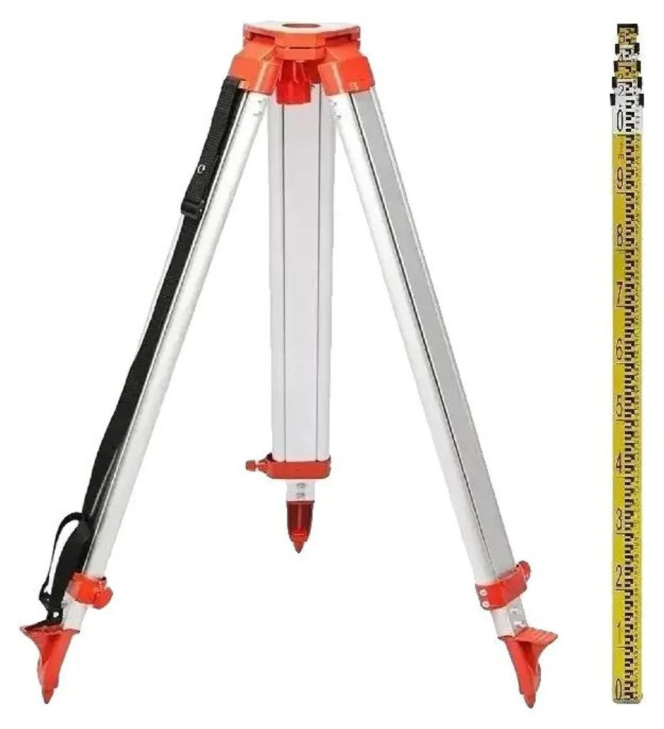 Trépied laser télescopique en aluminium léger avec mire de 5 mètres
