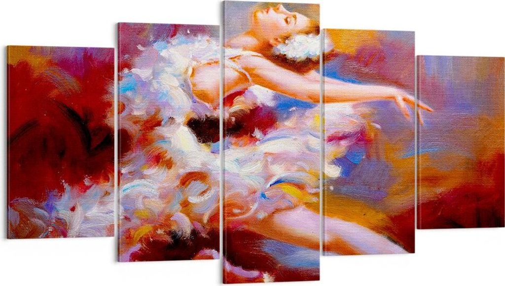 Bild auf Leinwand - Leinwandbild - Balletttänzer tanzen - 160x85cm - Wand Bild - Wanddeko - Leinwanddruck - Bilder - Kunstdruck - Wanddekoration -...