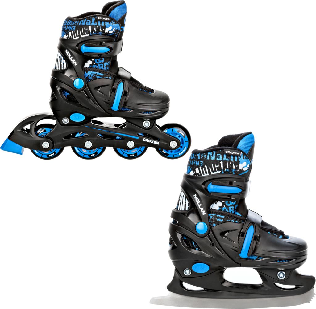 2in1 Inlineskates Schlittschuhe Croxer Nollan 26-29 verstellbar