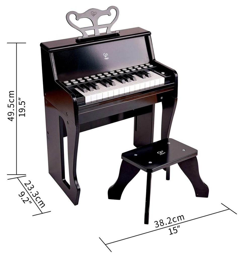 Hape Leuchttasten-Piano - mit Hocker und Notenhalter, Produktbild 