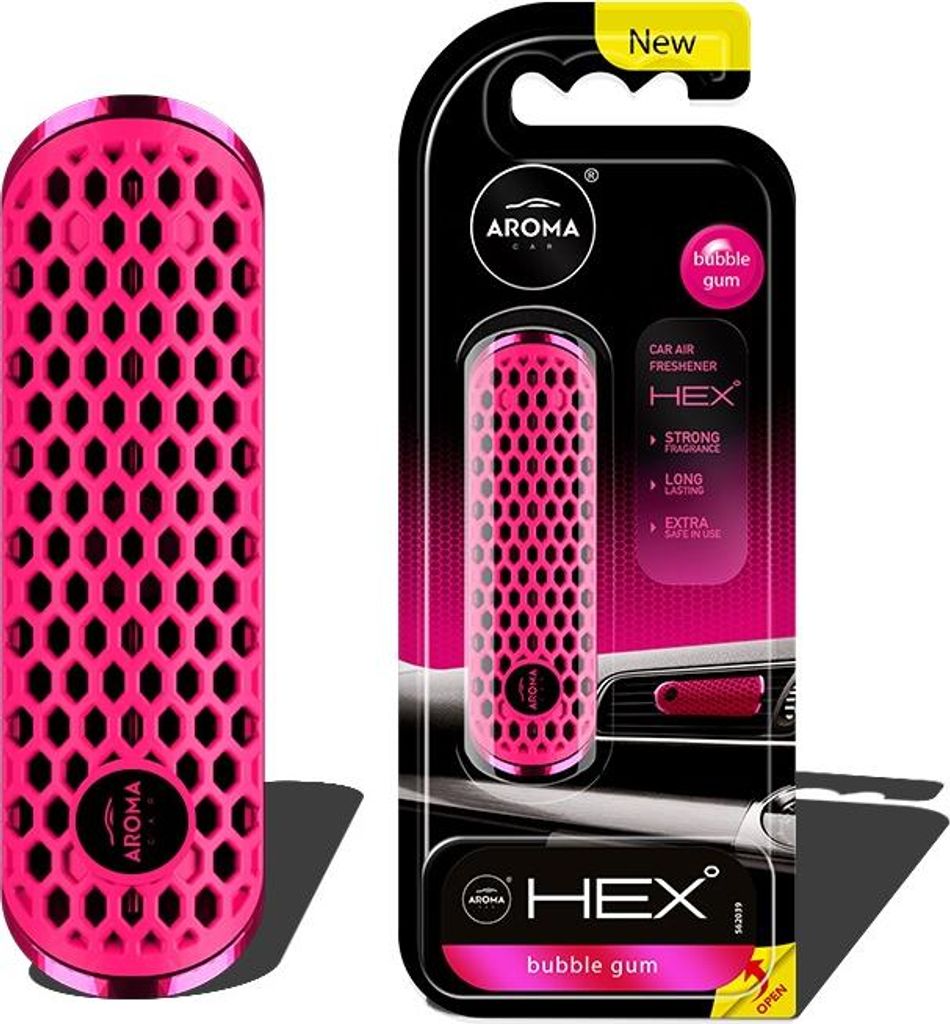 Lufterfrischer Polymer HEX Bubble Gum AROMA FANCY SHAPES Produktbild 