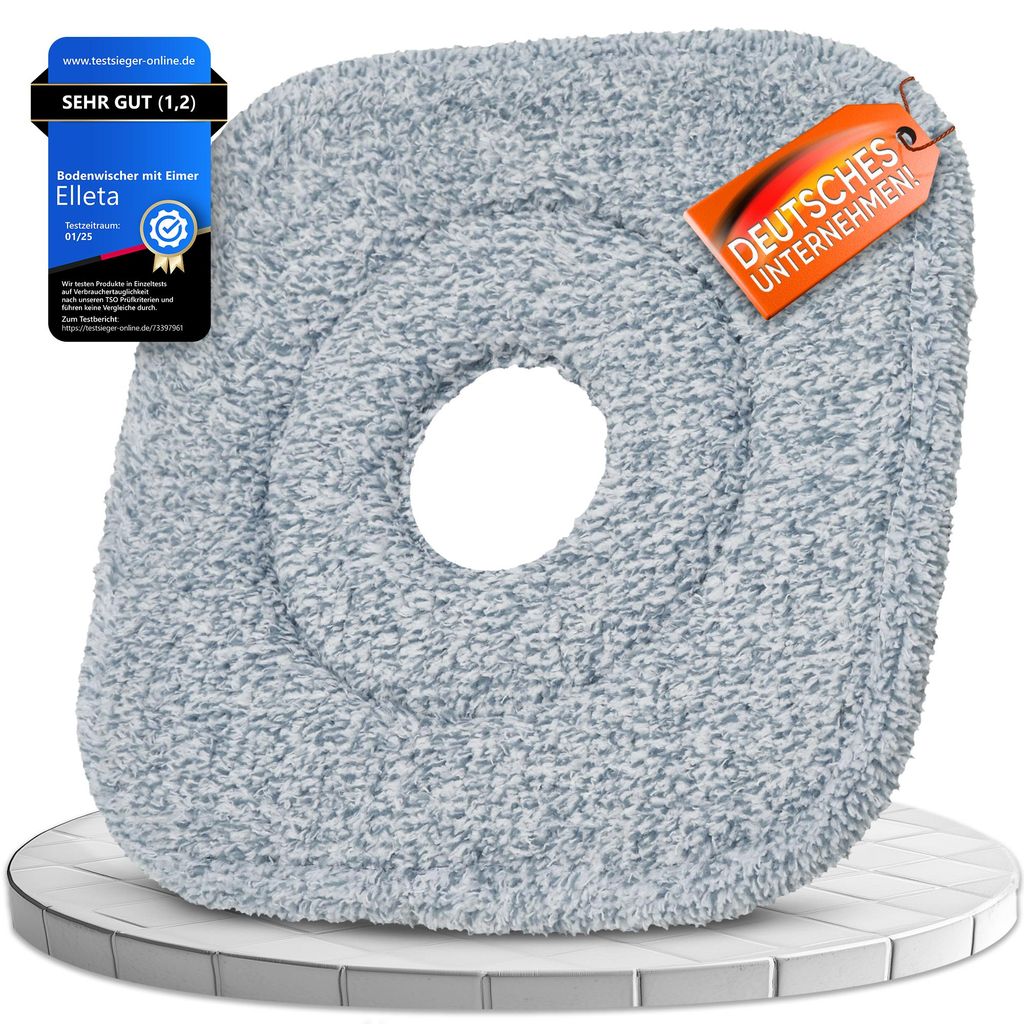 Elleta Mikrofaser Wischpads 2er Set – Ersatzpads für alle Böden, langlebig & mit verstärkten Nylonfäden