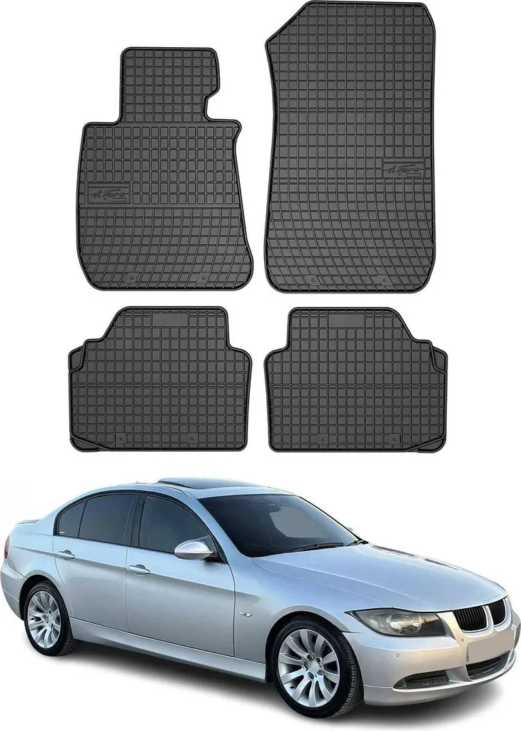Tappeti in Gomma 4pz per BMW E90 E91 E92 Serie 3 - Heavy Duty Black
