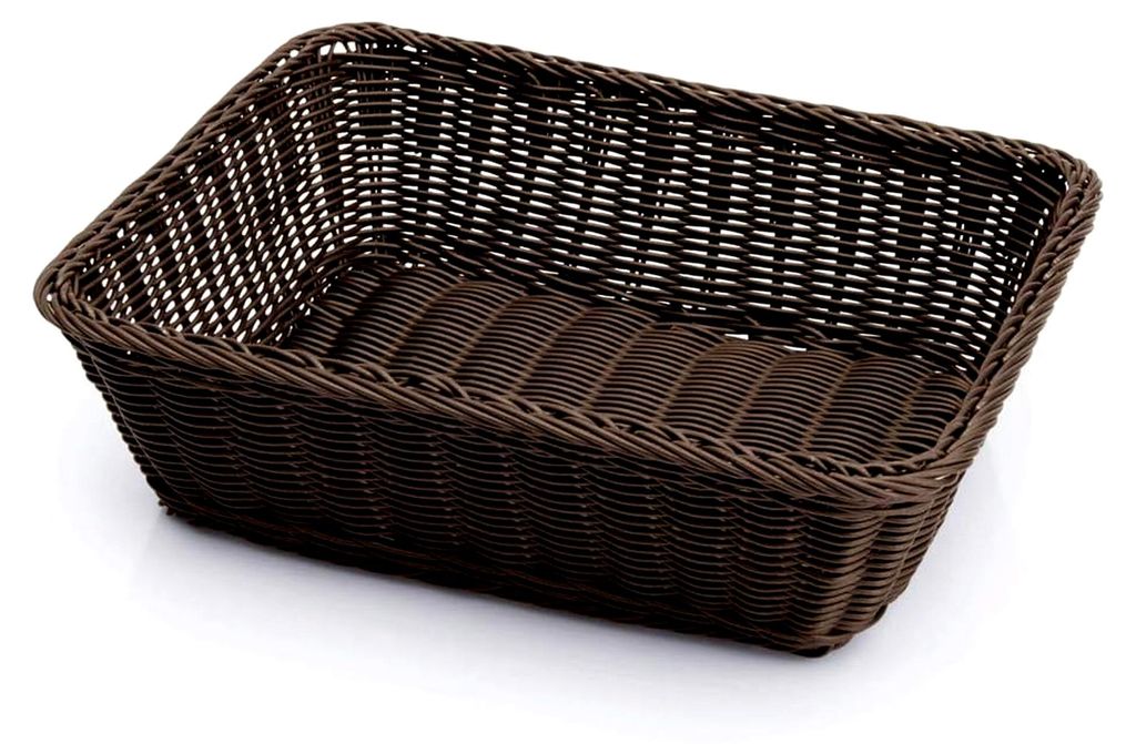 Systemkörbe aus Polypropylen, 100 mm Höhe, Dunkelbraun, 12 Stück