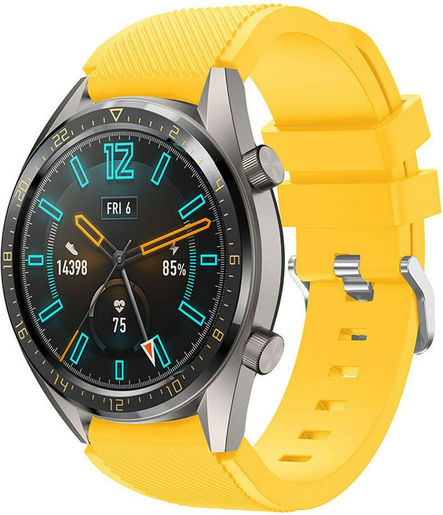 Strap-it Huawei Watch GT 2 Silikonarmband (Gelb)