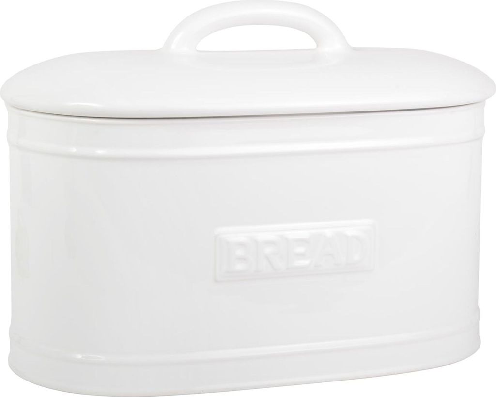 IB Laursen Brotkasten Brotbox oval Mynte weiß Brottopf Vorratsdose Keramik