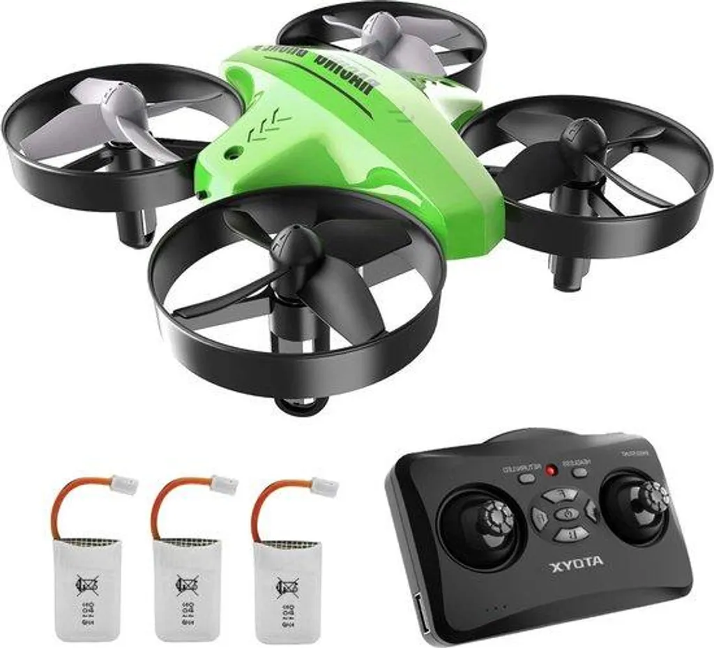 Drone compact vert à acrobaties 3D - Rotation 360° et vol stable HD