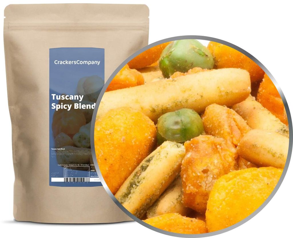 CrackersCompany Toskana-Nussmischung (Tuscany Spicy Blend), ZIP-Beutel 350 g