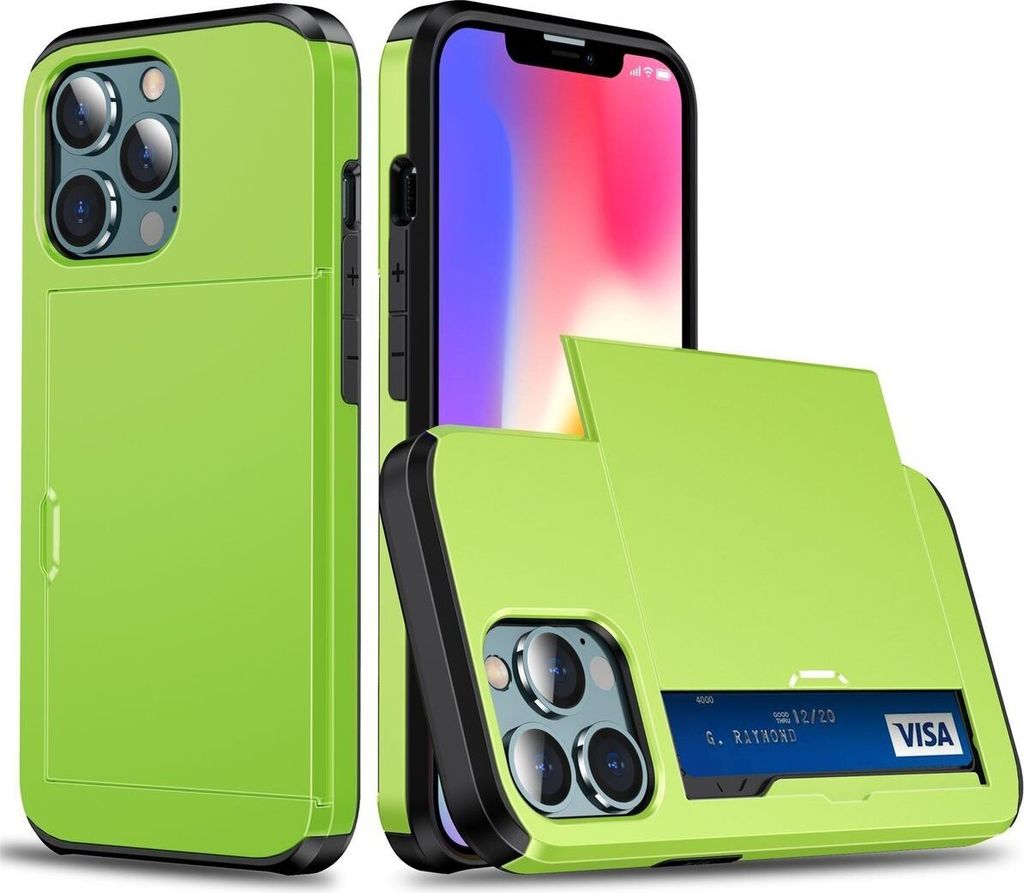 König Design Hülle kompatibel mit Apple iPhone 13 Pro Kunststoff Soft Handyhülle - Handy Case Grün