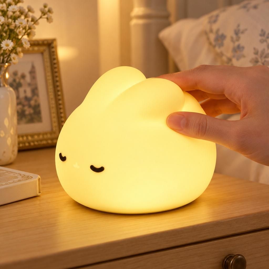 LED Kinder Nachtlicht Niedliche Ente Nachttischlampe Produktbild 