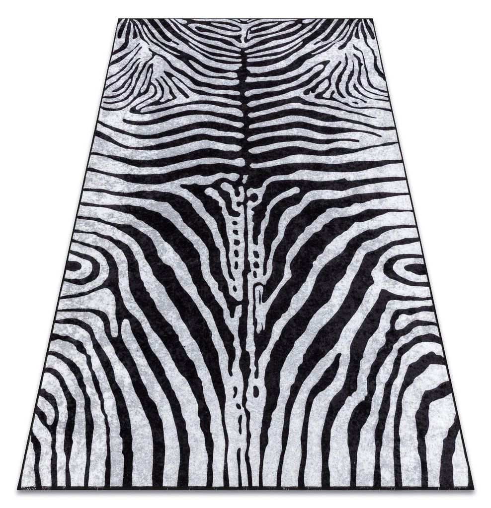 Tapis lavable MIRO 51331.803 Zèbre antidérapant - noir / Image du produit 