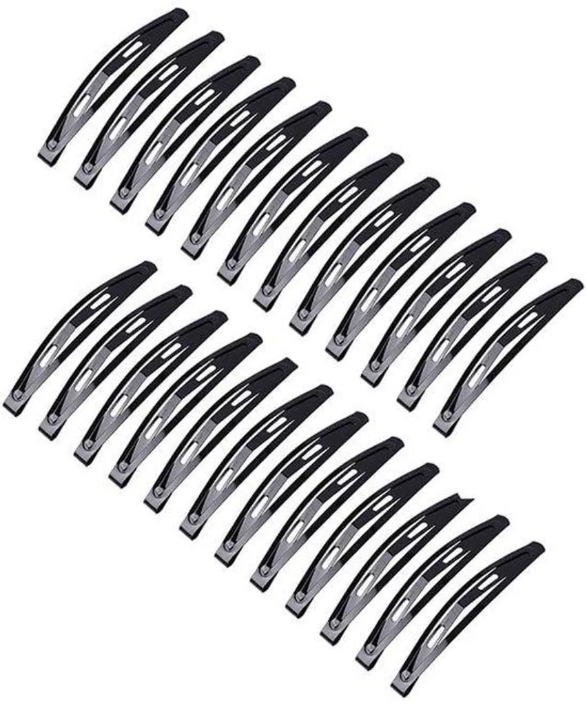 Barrettes élastiques lot de 2 noires pour coiffure facile au quotidien