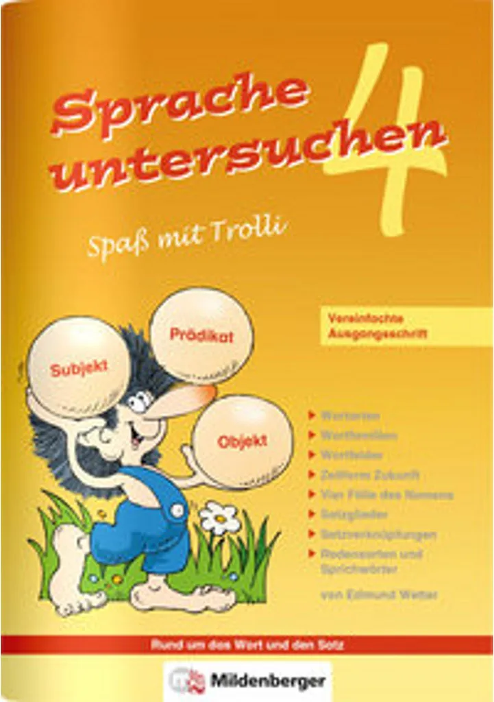 Trolli 4 Sprache untersuchen Vereinfachte Ausgangsschrift Cahier CE2